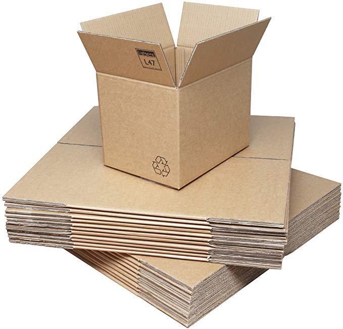 Double Wall Cardboard Boxes - 305x228x228mm (12x9x9ins). Pack of 20 Strong Flatpacked Medium Packing Cartons for Shipping, Moving or Storage. Crush-Resistant Corrugated Cardboard with Kraft Finish & Lid Flaps. Easily Assembled. Recyclable. Prompt Delivery
