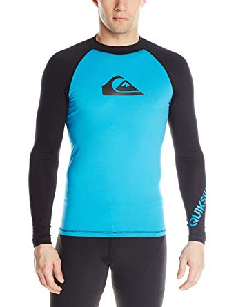 Quiksilver All Time Long Sleeve Rashguard Swim Shirt UPF 50