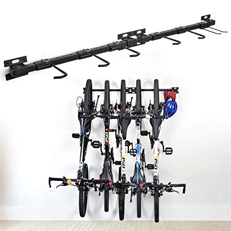 XCSOURCE Bike Storage Rack Holds 5 Bicycles Bike Wall Mounted Bike Hanger Holder Bicycle Storage Rack Garage Storage Systems for Home & Garage,2 Pack