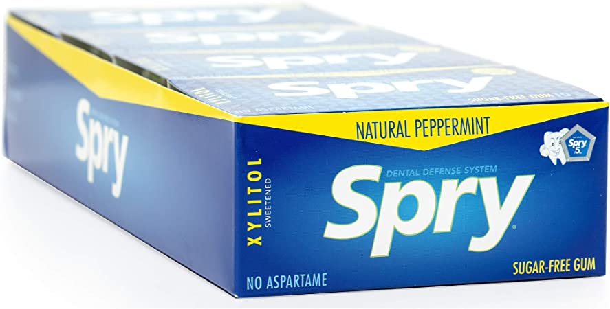 Spry 10 Peppermint Gum with Xylitol (Pack of 20)