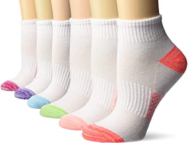 Hanes Women's Lightweight Breathable Ankle Socks 6 Pair Pack