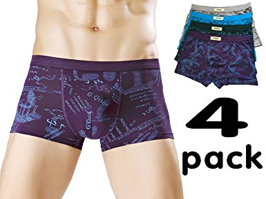 Wirarpa Mens Boxers Shorts Modal Trunks Underwear Pack of 4