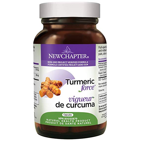 New Chapter Turmeric Supplement ONE DAILY - Turmeric Force for Inflammation Support   Supercritical Organic Turmeric   NO Black Pepper Needed   Non-GMO Ingredients - 120 Vegetarian Capsule