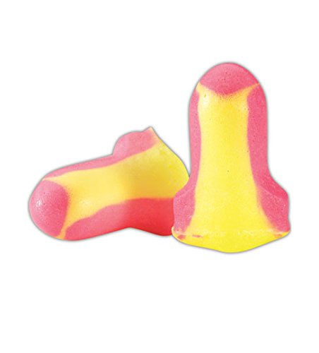 Howard Leight LL-1 Laser Lite Disposable Uncorded Foam Earplugs, Polyurethane Foam, One Size, Pink/Yellow (Pack of 200)