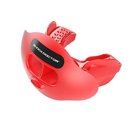 Shock Doctor Max AirFlow Lipguard - #1 Selling Mouthguard, Youth & Adult, tether included