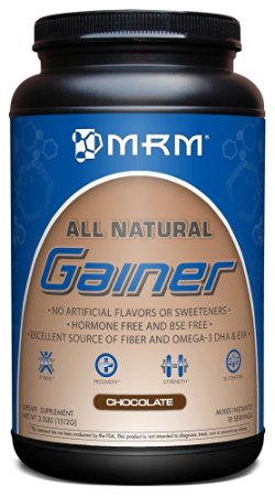 MRM 100% ALL NATURAL GAINER, CHOCOLATE, 3.3LB Tub