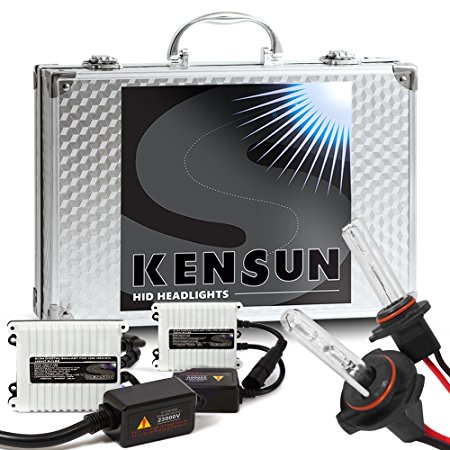 55w Kensun HID Xenon Conversion Kit "All Bulb Sizes and Colors" with Digital Ballasts - 9006 (HB4) - 5000k