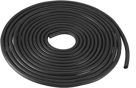 uxcell Foam Rubber Weather Seal Strip, 3mm(1/8") Diameter 6 Meters (19.69Ft) Long Round EPDM Rubber for DIY Gasket, Warehouse, Pads, Foam Tubing, Crafts