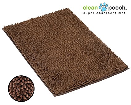 Clean Pooch Mat - Super Absorbent Mat - Perfect for Pets - Brown - 18" x 28"
