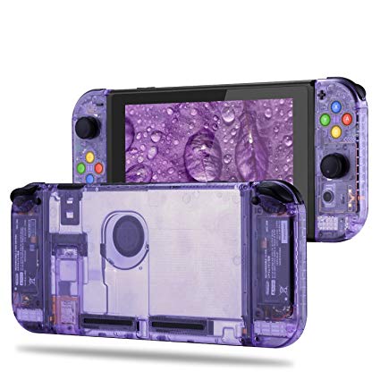 DIY Replacement Housing Shell Case Set for Switch NS NX Console and Right Left Switch Joy-Con Controller Without Electronics by Yawenner (Set-Atomic Purple)