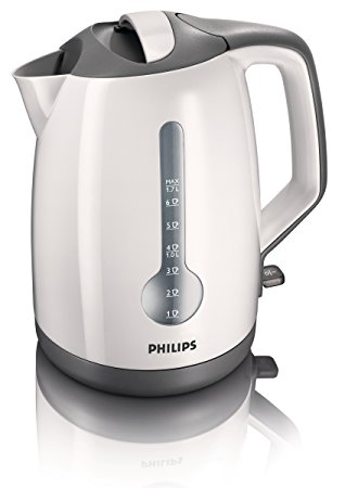 Philips HD4644/00 Energy Efficient Kettle, 3000 Watt, 1.7 Litre - White/Grey