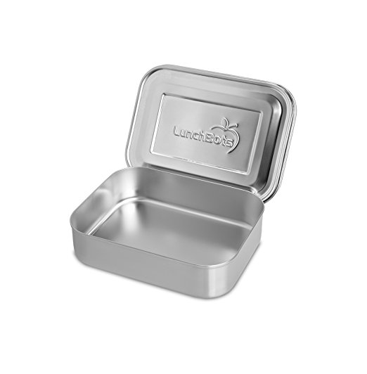 LunchBots Pico Uno Stainless Steel Food Container - Small Snack Container for Fruits, Vegetables and Finger Foods - Eco-Friendly, Dishwasher Safe and BPA-Free - All Stainless