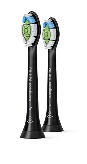 Philips Sonicare Diamondclean Replacement Toothbrush Heads, Hx6062/95, Brushsync Technology, Black, 2 Count