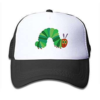 The Very Hungry Caterpillar Trucker Hat Adjustable Back Mesh Cap for Kid Black