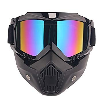 BOROLA Tactical Paintball Mask, Retro Harley Motorcycle Goggles With Removable Face Mask, Airsoft Safety Goggles Mask UV400 Protection For Nerf N-strike Elite Toy Gun Game Rival