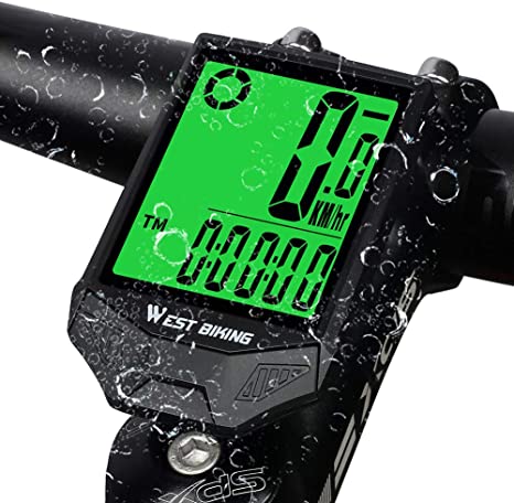 Bike Computer, Bicycle Speedometer, Cycling Odometer, Multifunctional & Waterproof, Smart Touch Backlight, HD Digital LCD Big Display, Auto Power Off & Wake-up, Easy to Install & Use, Fits All Bikes