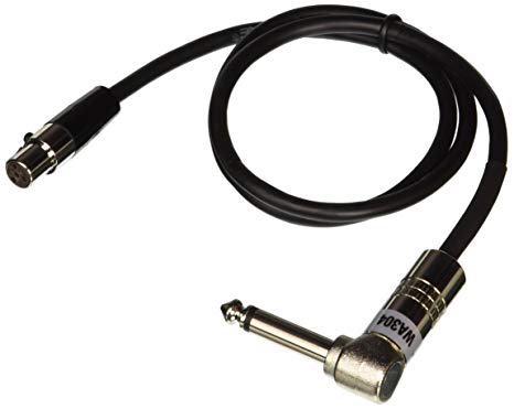 Shure WA304 2-Feet Instrument Cable, 4-Pin Mini Connector (TA4F) with Right-Angle 1/4-Inch Connector