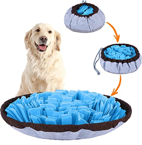 Pet Arena Adjustable Snuffle mat for Dogs, Dog Puzzle Toys, Enrichment Pet Foraging mat for Smell Training and Slow Eating, Stress Relief Interactive Dog Toy for Feeding, Dog Mental Stimulation Toys