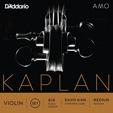 D'Addario Kaplan Amo Violin String Set, 4/4 Scale, Medium Tension