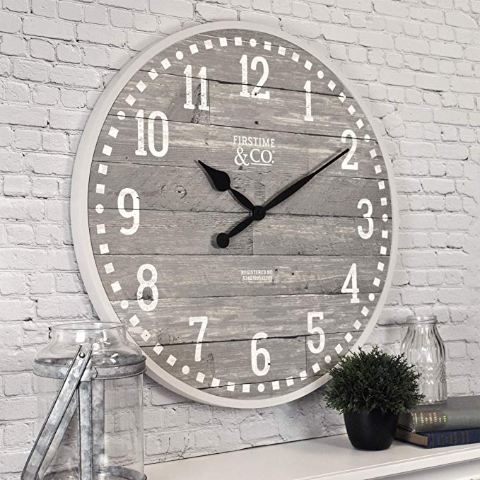 FirsTime & Co. 20" Arlo Gray Wall Clock, Light