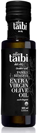2018 GOLD WINNER Olio Taibi Award-Winning Extra Virgin Olive Oil, 100% Organic Certified, Monocultivar"Nocellara", Single Sourced Sicily, Italy, Fruity, High Polyphenols, 3.38 Fl Oz