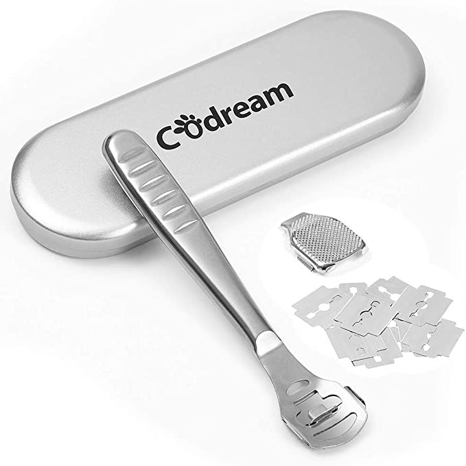 Codream Pedicure Callus Shaver Foot File Care Hard Skin Remover Callus Shaver Sets with Case, Foot File Heads & 10 Replacement Blade