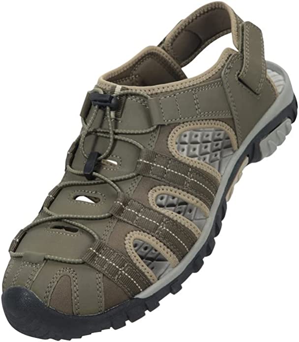 Mountain Warehouse Trek Mens Shandal - Durable Summer Shoes Sandals Khaki 11 M US Men