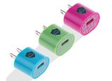 High Quality 3pcs USB Wall Charger Ac Power Adapter for All Iphone Ipad Samsung Galaxy Android HTC One Motorola Lg and Any Other Usb-charged Device Bluegreenhotpink