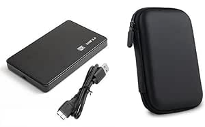 Portable External Hard Disk 500GB - USB 3.0 - External Hard Disk Pouch - 1 Year Warranty - for PC Laptop Windows and Mac