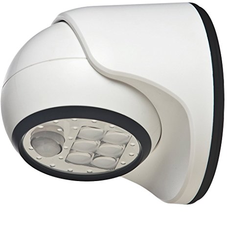 LIGHT IT by Fulcrum 20031-108 6 LED Wireless Motion-Sensor Weatherproof Porch Light, White