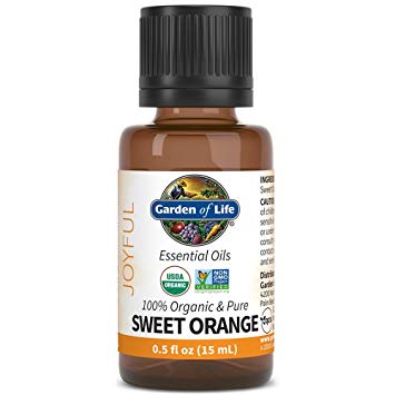 Garden of Life Essential Oil - Sweet Orange 0.5 fl oz (15mL), 100% USDA Organic & Pure, Clean, Undiluted & Non-GMO - for Diffuser, Aromatherapy, Meditation - Joyful, Calming, Balancing, Uplifting