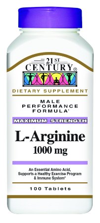 21st Century L-Arginine 1000 Mg Tablets 100-Count