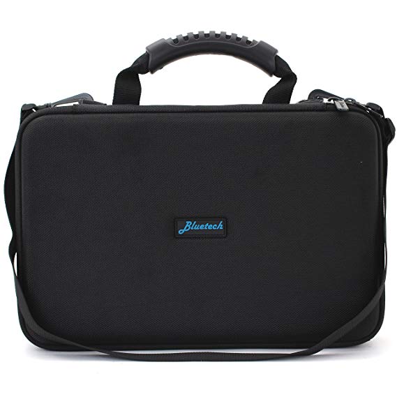 Bluetech Extra Large, Hard Storage Case for Cards Against Humanity Card Game, with Removable Shoulder Strap, Square Black