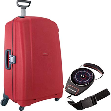 Samsonite F'Lite GT 31" Spinner Zipperless Suitcase Red (40859-1726) Portable Luggage Scale Red/Black