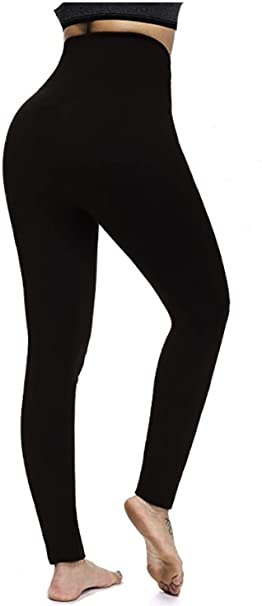 Looki Women's Fleece Lined Leggings High Waist Seamless Tummy Control Leggings
