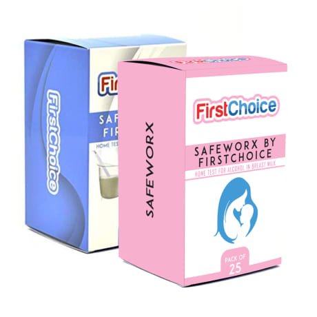 Breastmilk Alcohol Test Strips - Home Test For Alcohol In Breast Milk - Pack of 25 - Safeworx by FirstChoice