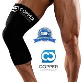 Copper Compression Recovery Knee Sleeve - Highest Copper Content GUARANTEED and Highest Quality Copper  Infused Fit Wear Anywhere Medium