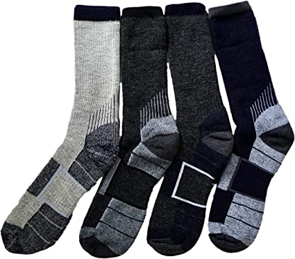 Kirkland Signature Men's Merino Wool Blend Socks, 7-13 Shoe Size, 4 Pairs
