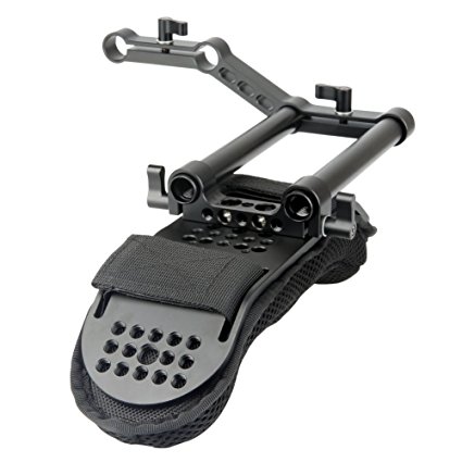 NICEYRIG Shoulder Pad with Rail Raiser /15mm Rods for Shoulder Rig System Video Camera Dslr Camcorders