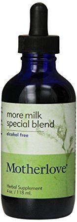 Motherlove More Milk Special Blend Alcohol Free, Herbal Breastfeeding Supplement with Goat's Rue Supports Lactation, 4 Ounces
