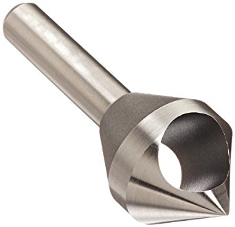 KEO 53512 Cobalt Steel Single-End Countersink, Uncoated (Bright) Finish, 82 Degree Point Angle, Round Shank, 5/16" Shank Diameter, 1/2" Body Diameter