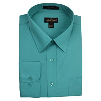 Alberto Danelli Men's Solid Long Sleeve Dress Shirt