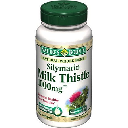 Nature's Bounty Milk Thistle 1000 mg Herbal Supplement Softgels 50 Each