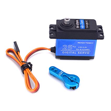 Readytosky RC 25KG Digital Servo High Torque Metal Gear Waterproof 180 Degree for RC Traxxas HSP Car Boat Helicopter Robot Airplane