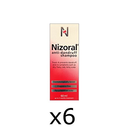 6x Nizoral Ketoconazole Anti-Dandruff Shampoo 60ml