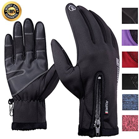 Cycling Touchscreen Gloves Winter Warm Waterproof Bike Gloves Outdoor Sports Running Climbing Skiing for Men Women