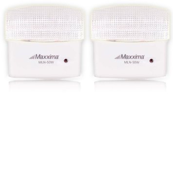 Maxxima MLN-50 5 LED Warm White Night Light With Sensor (Pack of 2)