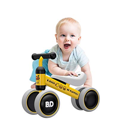 YGJT Baby Balance Bikes Bicycle Baby Walker Toys Rides for 1 Year Boys Girls 10 Months-24 Months Baby's First Bike First Birthday Gift Yellow Duck