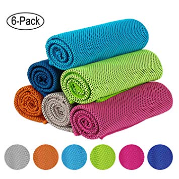 IDEATECH Instant Cooling Towels, 40"x12" Chilly Towels -UPF 50  Cooling Ice Towels for Sports, Workout, Fitness, Gym, Yoga, Pilates, Travel, Camping