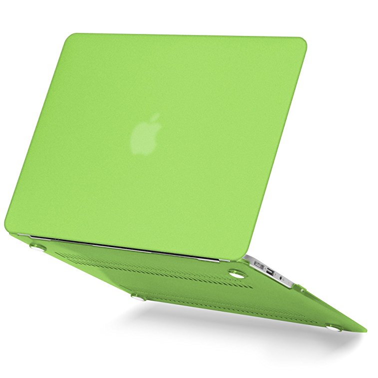 GMYLE [Pantone Color 2017] Abrasive Texture Hard Case for Macbook Air 13 inch (Model: A1369/ A1466) - Greenery